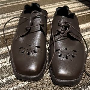 Zara Men's Brown Leather Dress Shoes